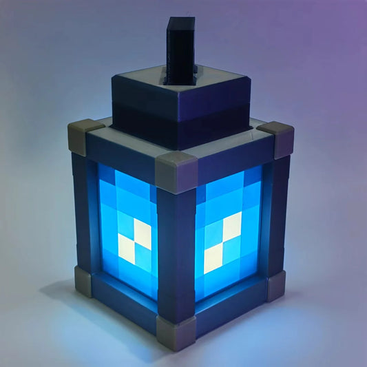 Pixelated Lantern Night Light (with hanging rod + chain)